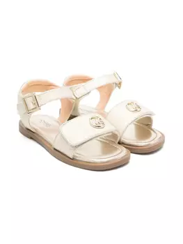 Сандалии с логотипом Michael Kors Kids, золотой