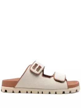 Сандалии с логотипом MIU MIU, нейтральный