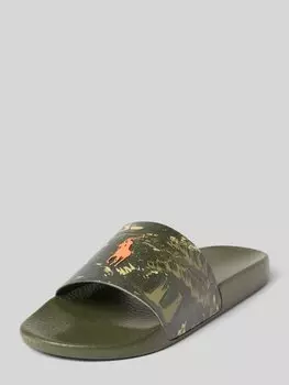 Сандалии с логотипом Polo Ralph Lauren, оливковый