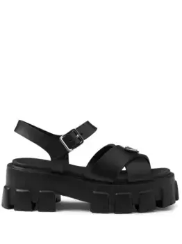 Сандалии с логотипом Prada, черный