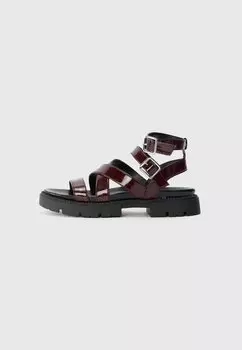 Сандалии с манжетой на щиколотке Platform sandals Even&Odd by Zalando, темно-красный