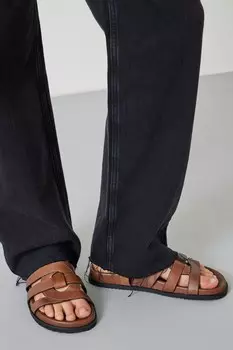 Сандалии с мотивом розы Hush, коричневый