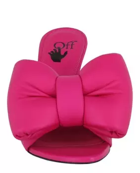 Сандалии с острым носком Bow High Allen Off-White, фуксия