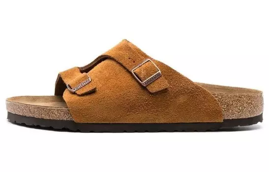 Сандалии с открытым носком и застежкой-пряжкой Birkenstock, цвет Camel Brown