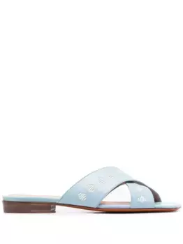 Сандалии с перекрестными ремешками Santoni, синий