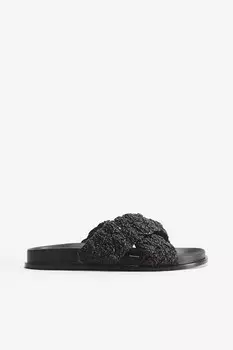 Сандалии с плетеными ремешками H&M, черный