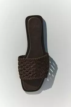 Сандалии с плетеными ремешками H&M, коричневый