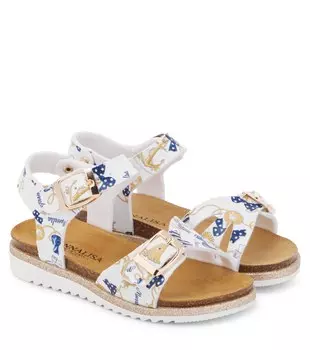 Сандалии с принтом Monnalisa, белый