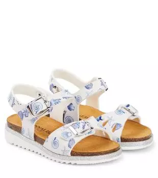 Сандалии с принтом Monnalisa, мультиколор