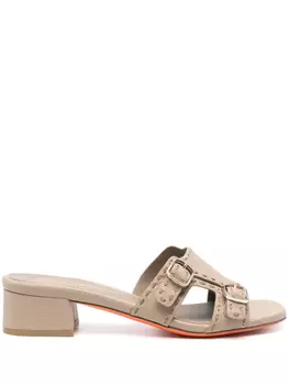 Сандалии с пряжками 35 мм Santoni, нейтральный