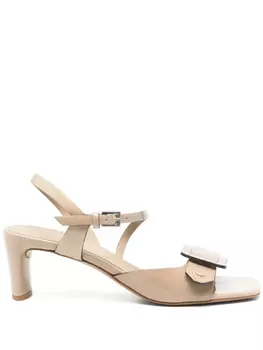 Сандалии с пряжками 60 мм Del Carlo, нейтральный