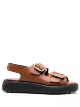 Сандалии с пряжками TOD'S, коричневый
