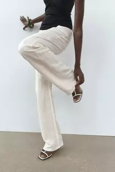 Сандалии с рантом и ремнями ZARA, белый