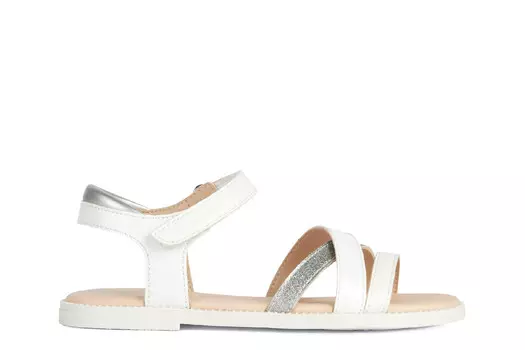 Сандалии с регулируемыми ремешками j Sandal karly Girl Geox, белый