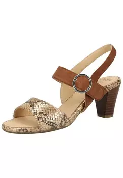 Сандалии с ремешками Ara, карамель