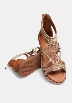 Сандалии с ремешками Bata, коричневый
