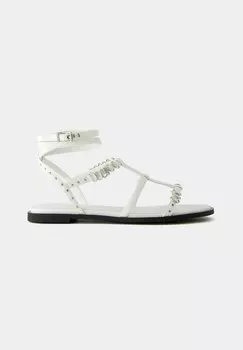 Сандалии с ремешками Bershka, белый