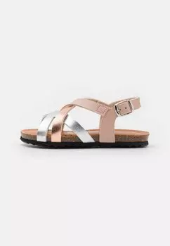 Сандалии с ремешками CHILENE GIRL Geox, цвет dark rose/silver