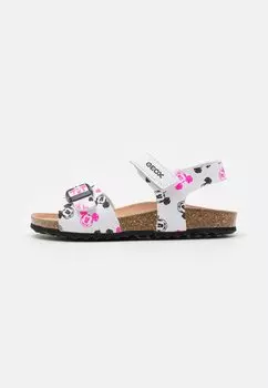 Сандалии с ремешками DISNEY ADRIEL GIRL Geox, цвет white/black