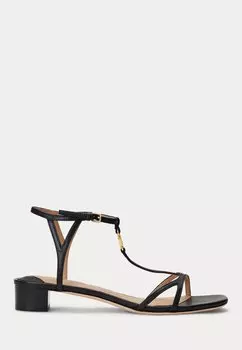 Сандалии с ремешками FALLON FLAT Lauren Ralph Lauren, цвет black