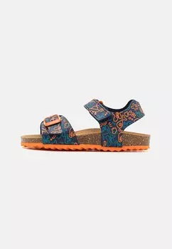 Сандалии с ремешками GHITA BOY Geox, цвет navy/orange