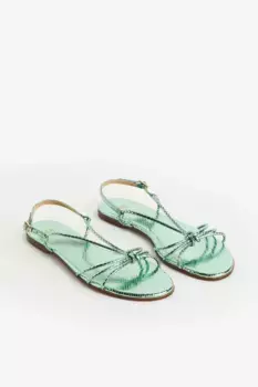 Сандалии с ремешками H&M, зеленый