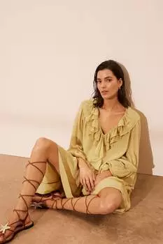 Сандалии с ремешками и украшениями & Other Stories, коричневый