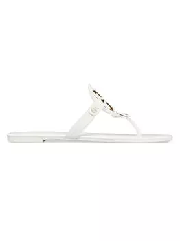 Сандалии с ремешками из лакированной кожи Miller Tory Burch, белый