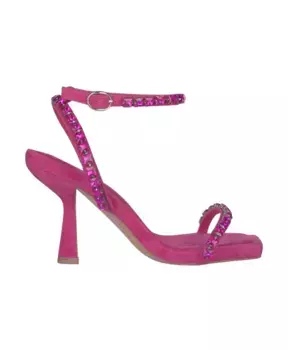 Сандалии с ремешками из стразов Alma En Pena, розовый