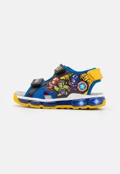 Сандалии с ремешками MARVEL AVENGERS ANDROID BOY LIGHTS Geox, цвет black/royal