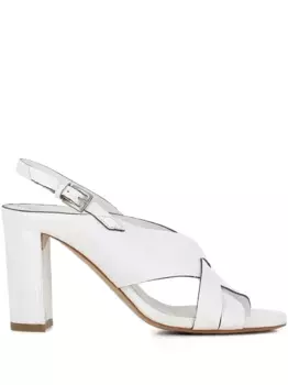 Сандалии с ремешками на пятке и перекрестными ремешками Del Carlo, белый