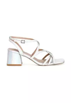 Сандалии с ремешками на щиколотке CAFNOIR, серебряный