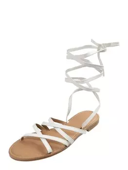 Сандалии с ремешками Nasty Gal Strap Sandals, натуральный белый