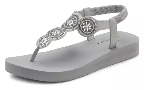 Сандалии с ремешками Venice Beach, сверхлегкие, с блестящими деталями VEGAN, серый