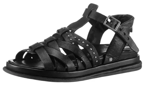 Сандалии с ремешком A.S.98 "OTTONE", танкетка, летняя обувь, босоножки в гладиаторском стиле, черный