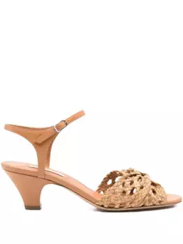 Сандалии с ремешком на щиколотке Casadei, нейтральный