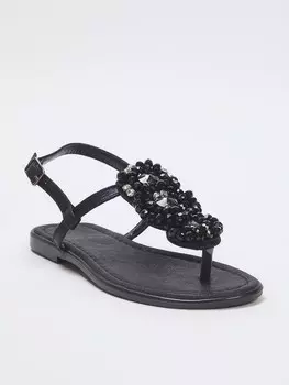 Сандалии с Т-образной перемычкой Trendyol, черный