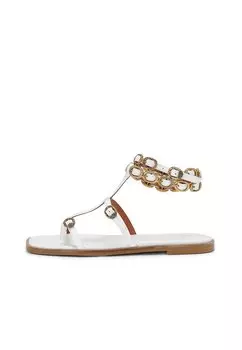 Сандалии с Т-образной застежкой Kurt Geiger London, белый