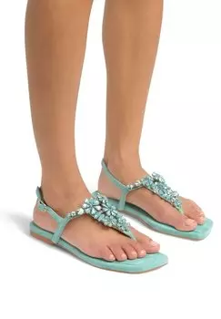 Сандалии с Т-образной застежкой PLANA CON CIERRE HEBILLA Alma en Pena, цвет Verde Oliva Jaspeado