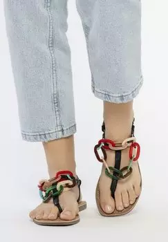 Сандалии с Т-образным ремешком CON DETALLE DE ESLABONES MEDLEY Gioseppo, черный