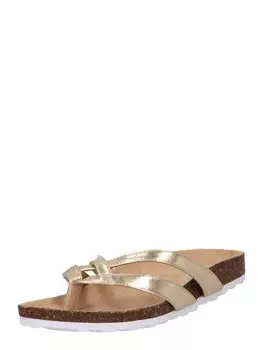 Сандалии с Т-образным ремешком Dorothy Perkins Bernadette, золото