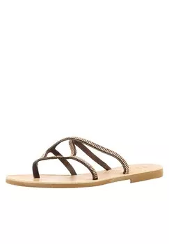 Сандалии с Т-образным ремешком Evita, коричневый