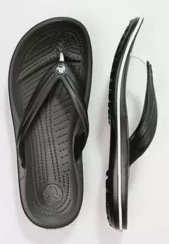 Сандалии с Т-образным ремешком Flip Crocs, черный