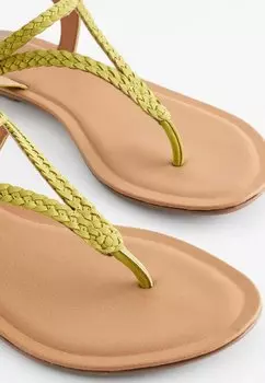 Сандалии с Т-образным ремешком Forever Comfort Wide Fit Next, салатовый лайм