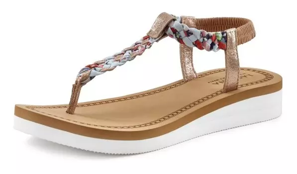 Сандалии с Т-образным ремешком Lascana, смешанные цвета