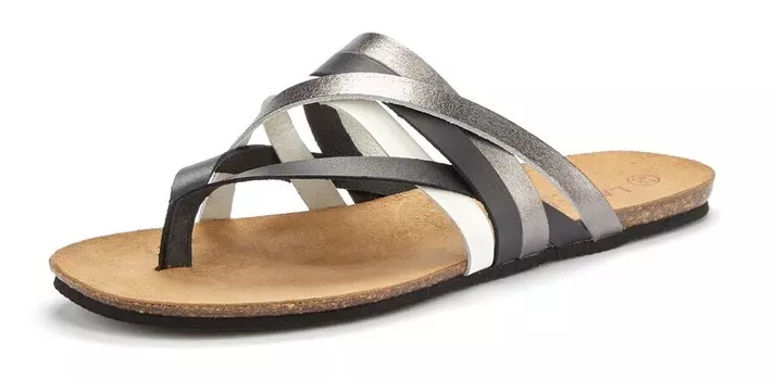 Сандалии с т-образным ремешком LASCANA T-Bar Sandals, разноцветный