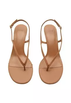 Сандалии с Т-образным ремешком Mango, marrn medio