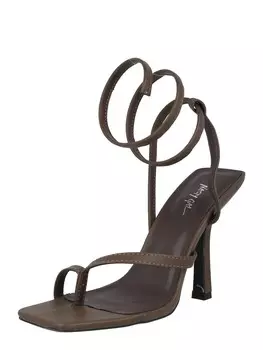 Сандалии с т-образным ремешком Nasty Gal T-Bar Sandals, цвет mocha