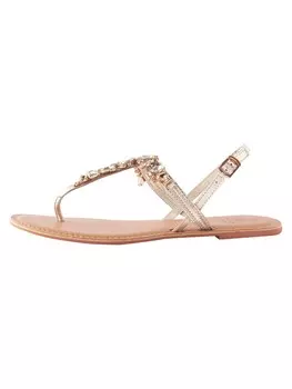 Сандалии с т-образным ремешком Next T-Bar Sandals, золотой