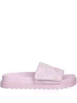 Сандалии с тисненым логотипом GUESS USA, розовый